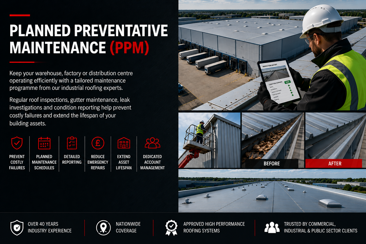 Industrial Roofing Planned Preventative Maintenance