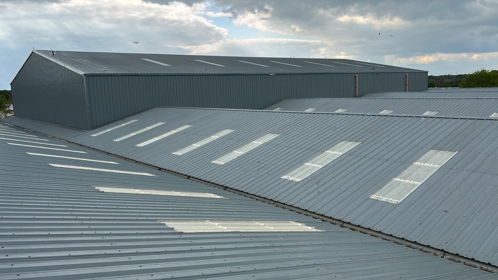 Industrial cladding contractors Coventry - Unipart roof project