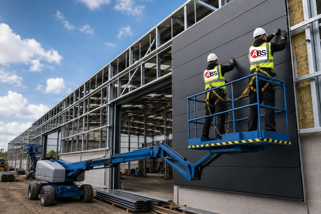 Industrial cladding installation team – ABS West Midlands Limited