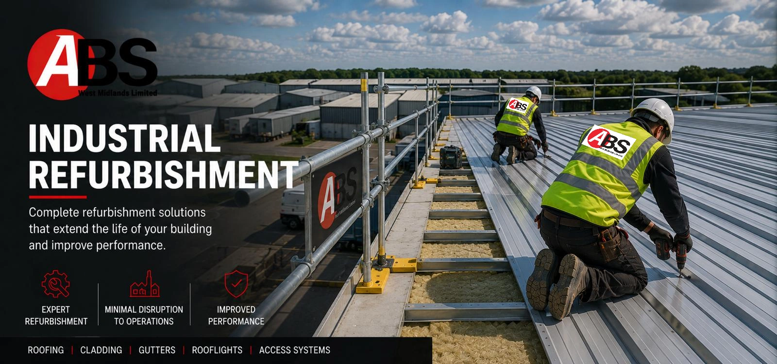 Industrial roof refurbishment – ABS West Midlands Limited